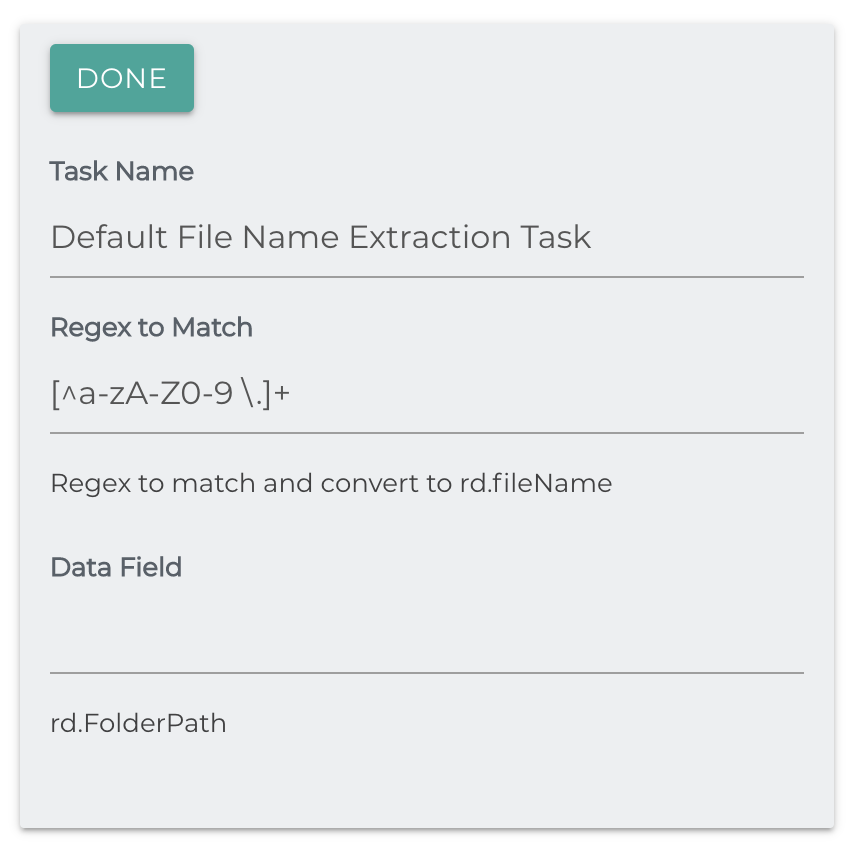 Create Filename Extraction Task