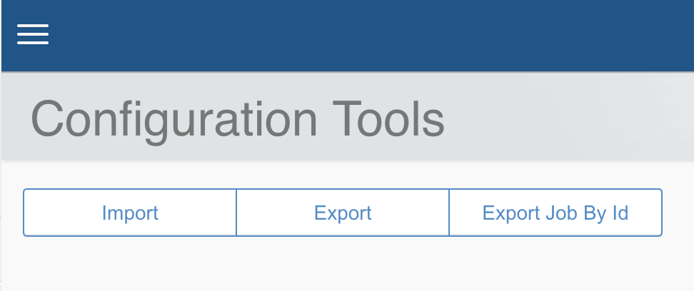 Export Configuration Tools