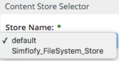 Content Store Selector