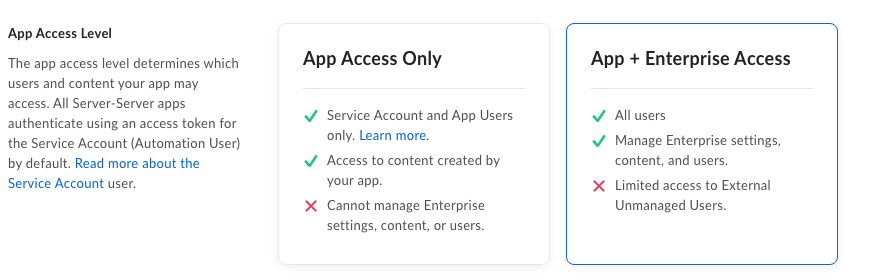 Box Cloud App Access Level