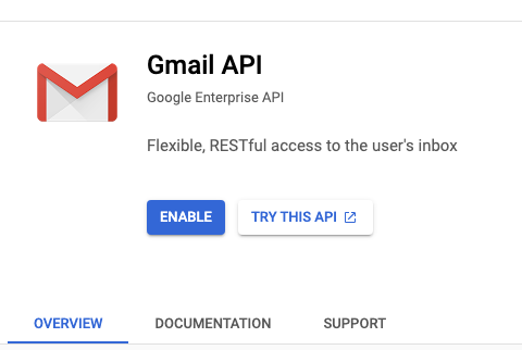 Enable GMail API