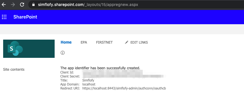 SharePoint App - Create Client ID and Secret