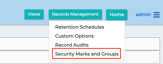 Select Security Marks and Groups