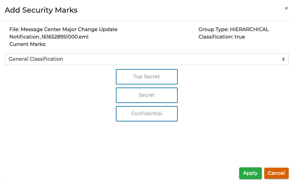 Adding Security Marks