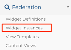 Widget Definitions