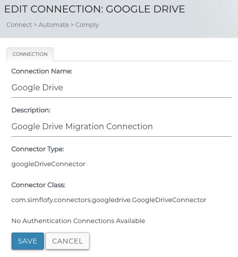 Google Drive Output Connection