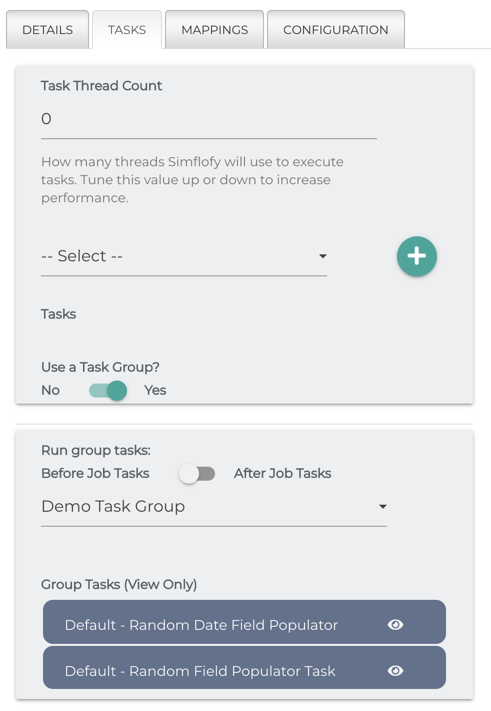 Configure Task Group