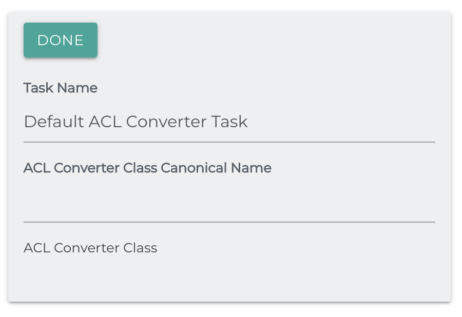 Create ACL Converter Task
