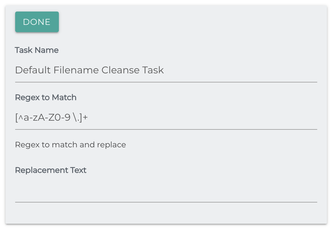 Create Filename Cleanse Task