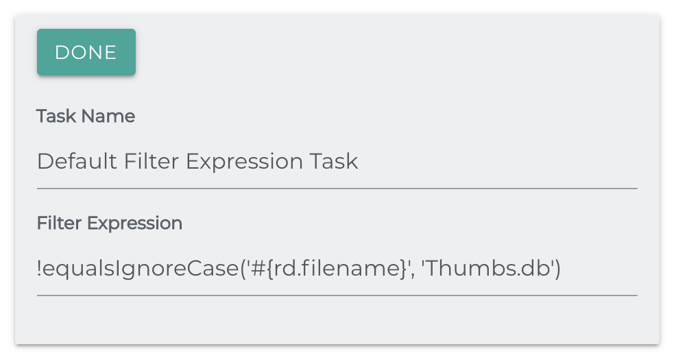 Create Filter Expression Task