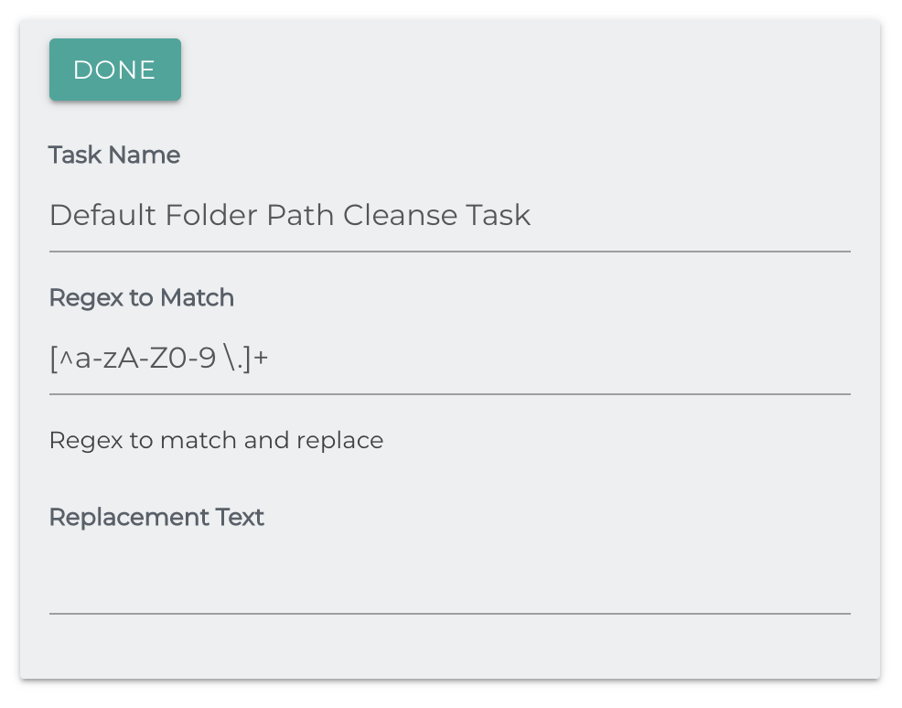 Create Folder Path Cleanse Task