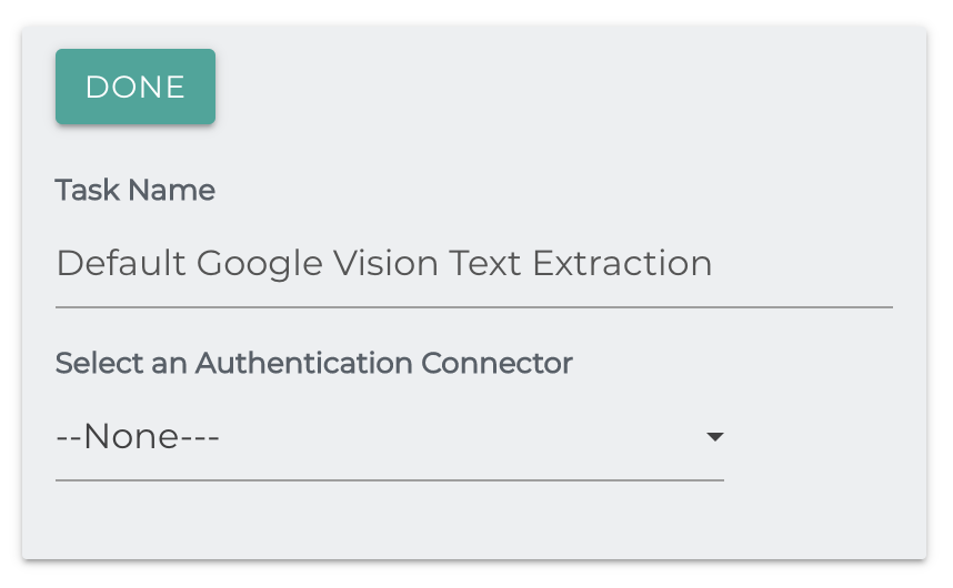 Create Google Vision Text Extract Task