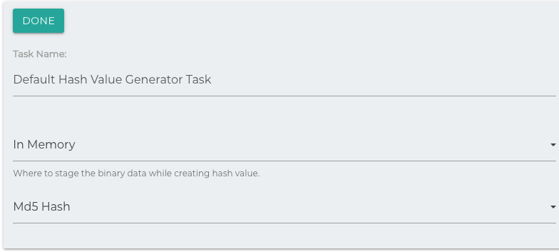 Create Hash Value Generator Task