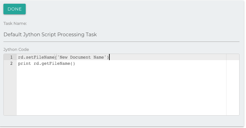 Create Jython Script Processing Task
