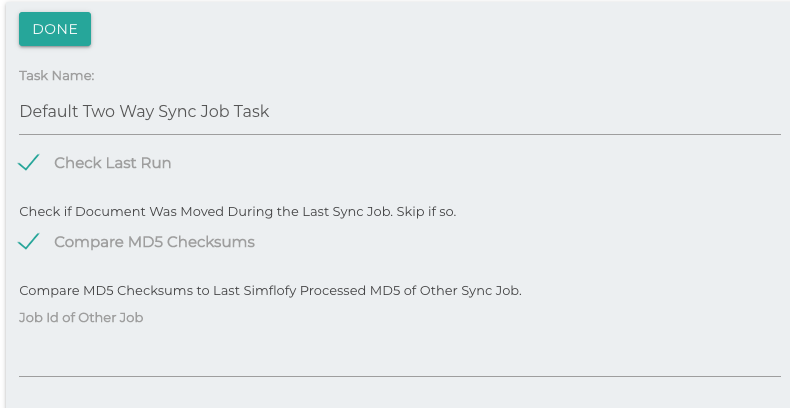 Create Two Way Sync Job Task