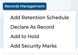 Federated Search Records Management File Options