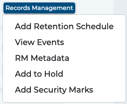 Federated Search Records Management File Options