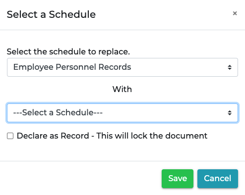 Refile Retention Schedule