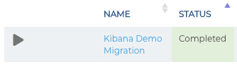 Completed Kibana Migration Job