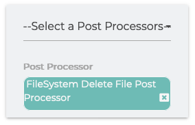Delete File Post Processor Task