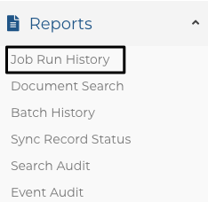 Select Job Run History